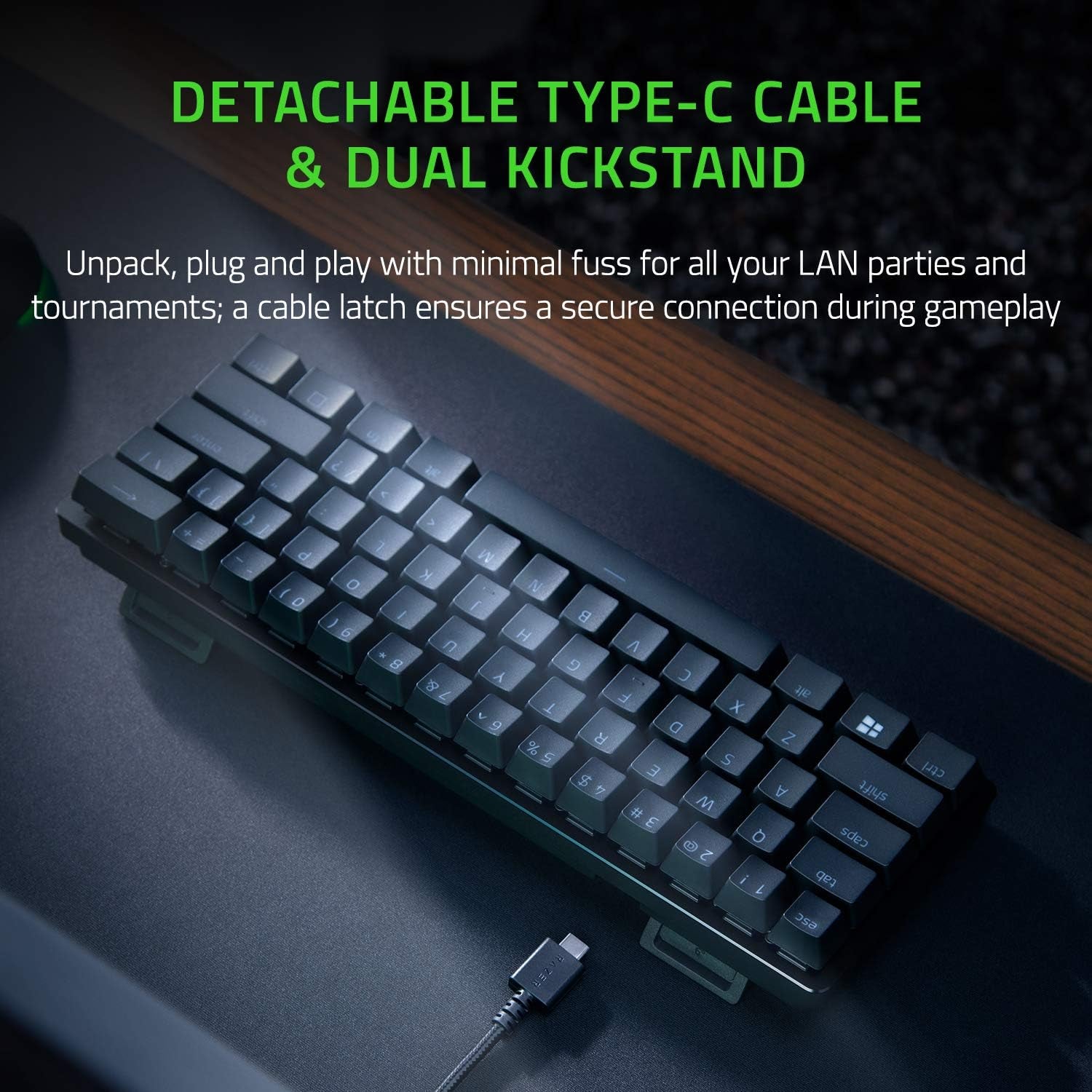 Razer Huntsman Mini 60% Gaming Keyboard: Linear Optical Switches - Black