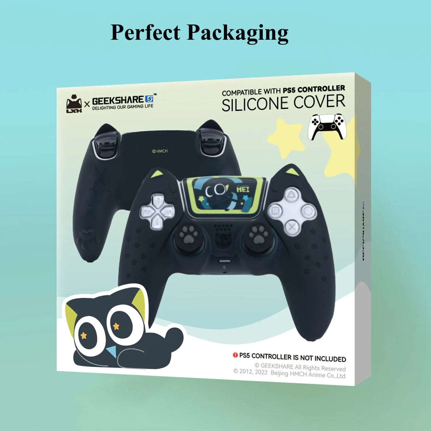 Protective Case Cover for PS5 Controller Skin Cat Paw Anti-Slip Silicone Protective Shell Not Affect Charging Upgrade