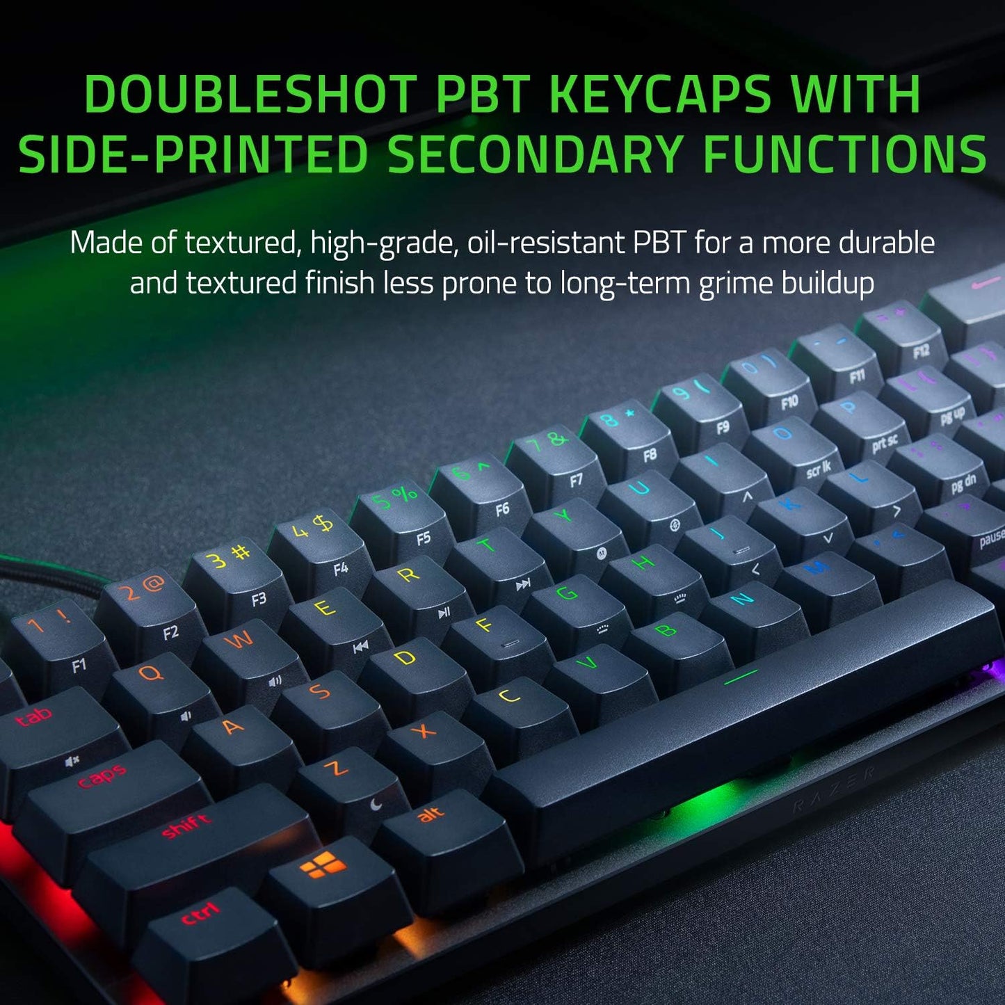 Razer Huntsman Mini 60% Gaming Keyboard: Linear Optical Switches - Black