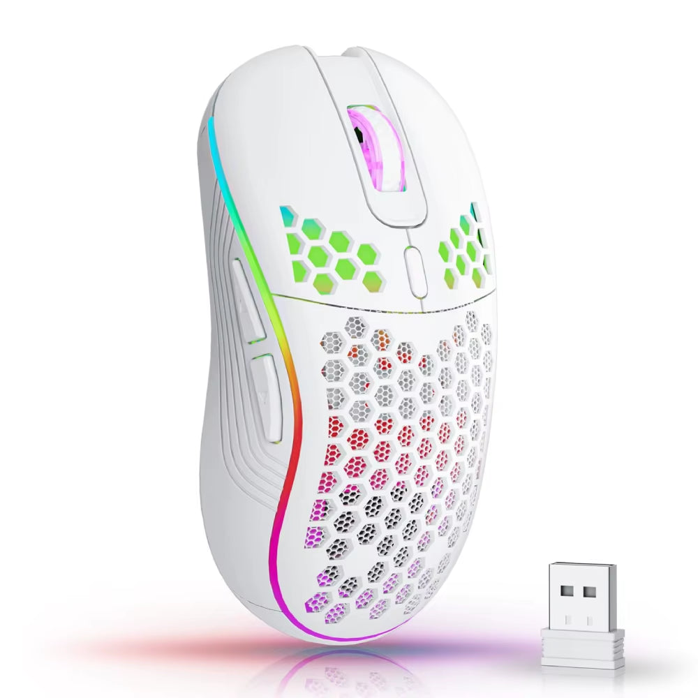 2.4G Wireless Mouse with  Ergonomic Honeycomb Design Gaming Mouse
