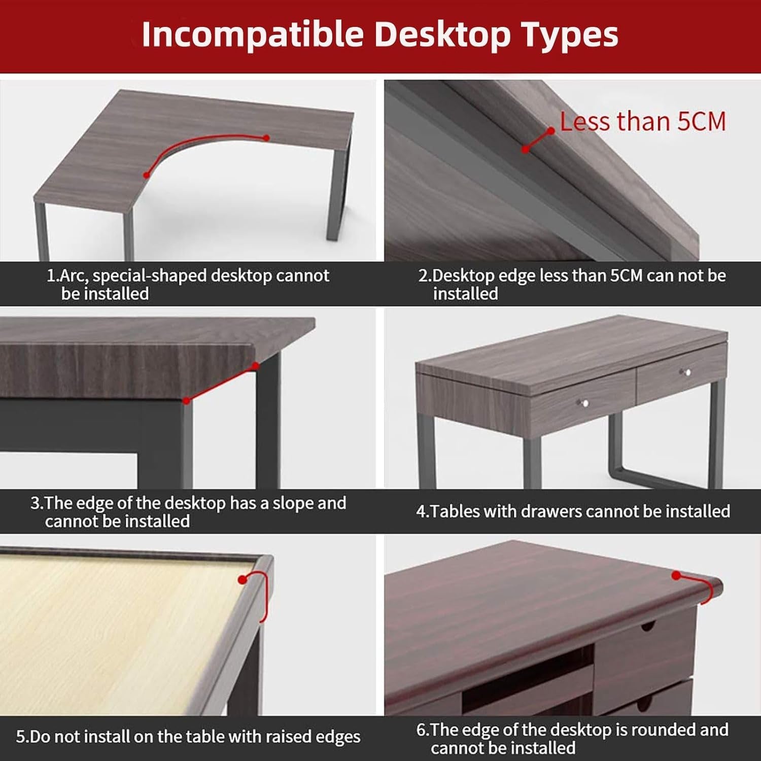 OUGIC Ergonomic Desk Extension Tray, 30 X 15 Cm, Clamp without Perforation, Foldable Keyboard Drawer Tray, Wrist Rest, Computer Stand, 15Cm*30Cm