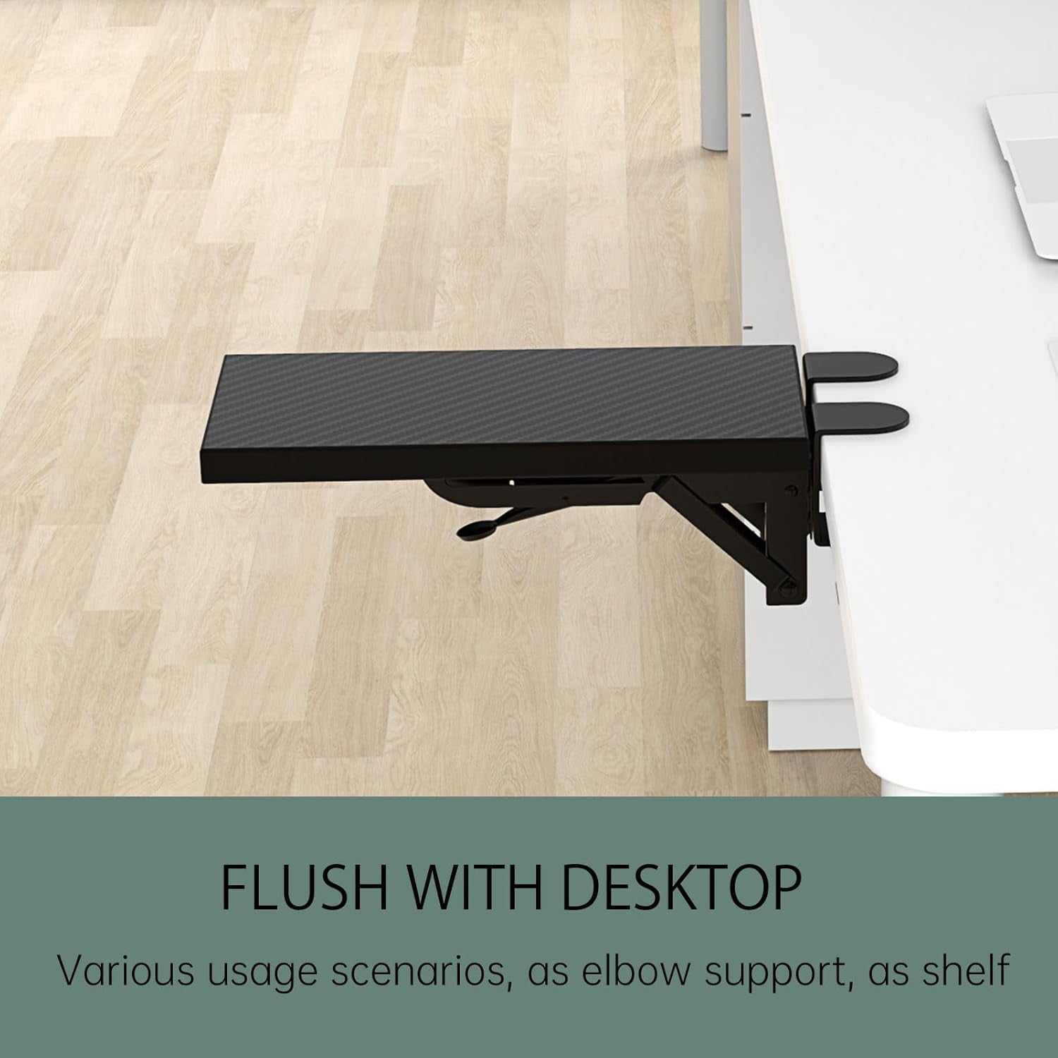OUGIC Ergonomic Desk Extension Tray, 30 X 15 Cm, Clamp without Perforation, Foldable Keyboard Drawer Tray, Wrist Rest, Computer Stand, 15Cm*30Cm
